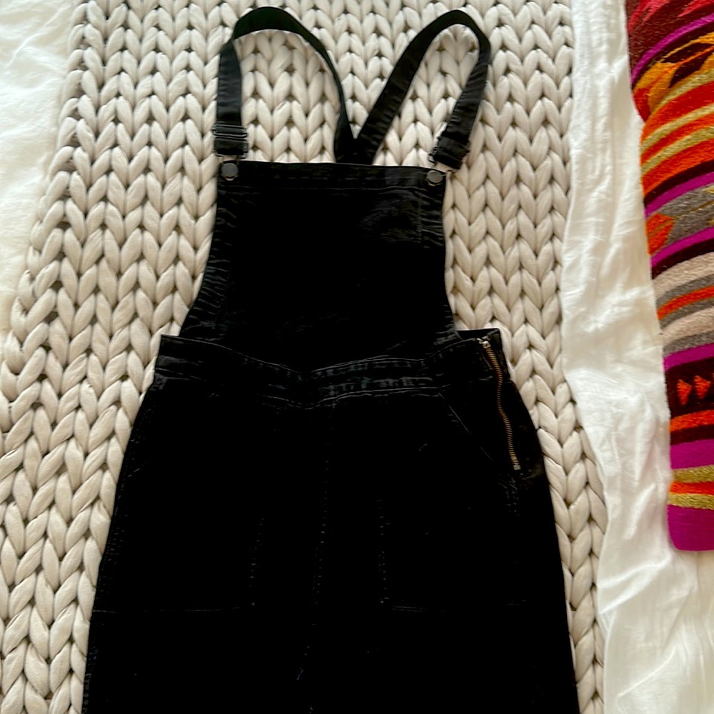 Madewell Black Denim Overalls